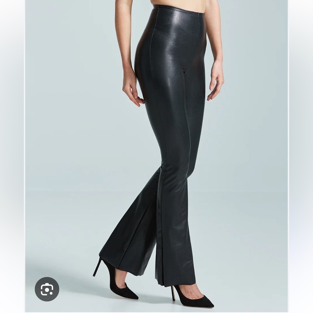 Commando Black Faux Leather Flare Pants